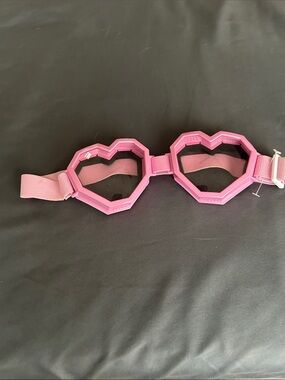 Pink plastic costume goggles